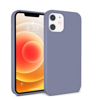 iPhone 12 Pro Max Compatible Case Cover With Premium Liquid Silicone - Lavender Grey